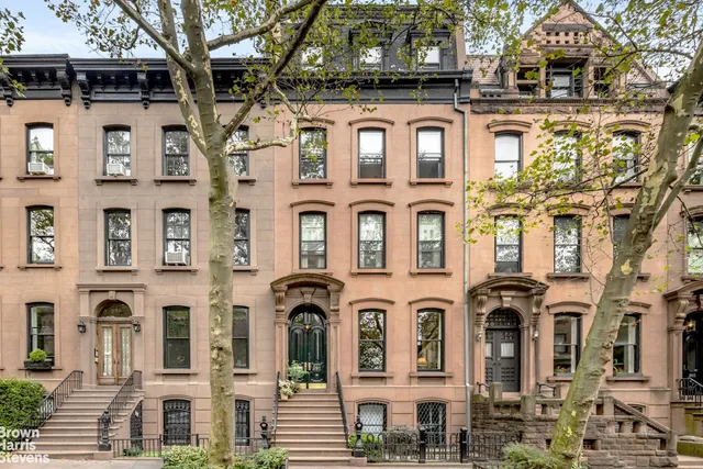 front view of a brick building
