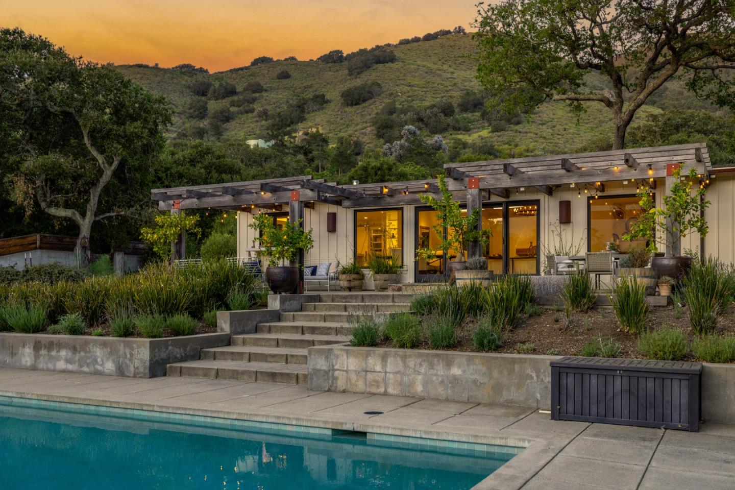 58 La Rancheria Carmel Valley, CA 93924 - Photo 27 of 36 aerial view of a house with a garden