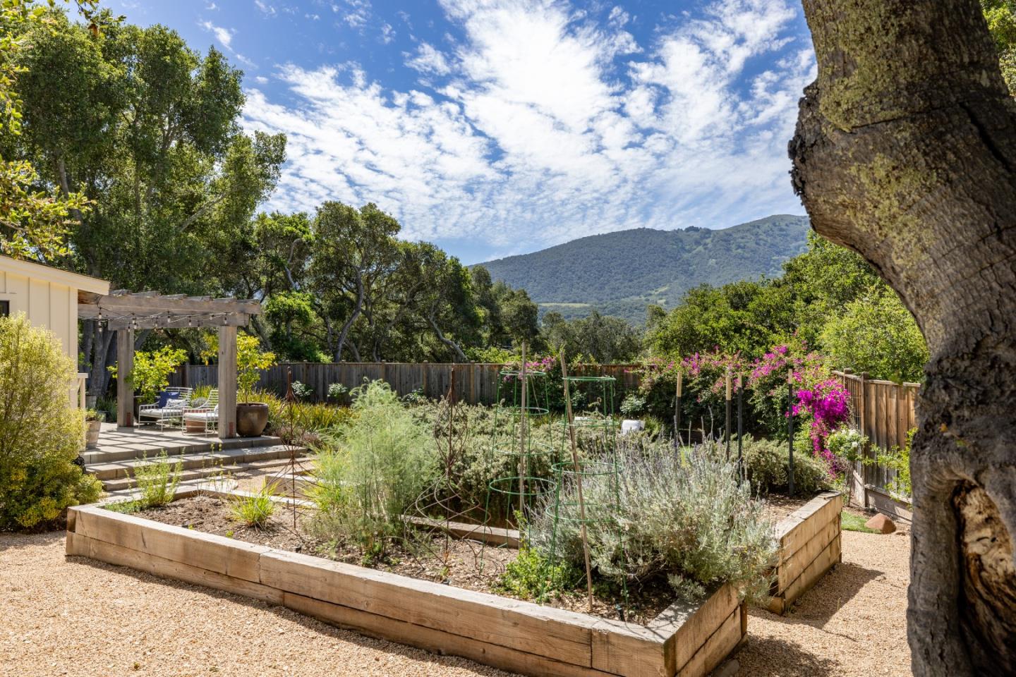 58 La Rancheria Carmel Valley, CA 93924 - Photo 33 of 36 a view of a garden with a flower garden