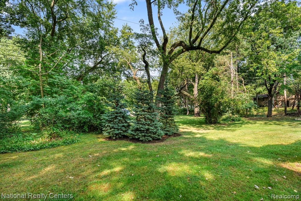 144 West Maryknoll Road Rochester, MI 48309 - Photo 6 of 38 Mature landscape with expansive lawn anchored by towering shade trees and established evergreen plantings