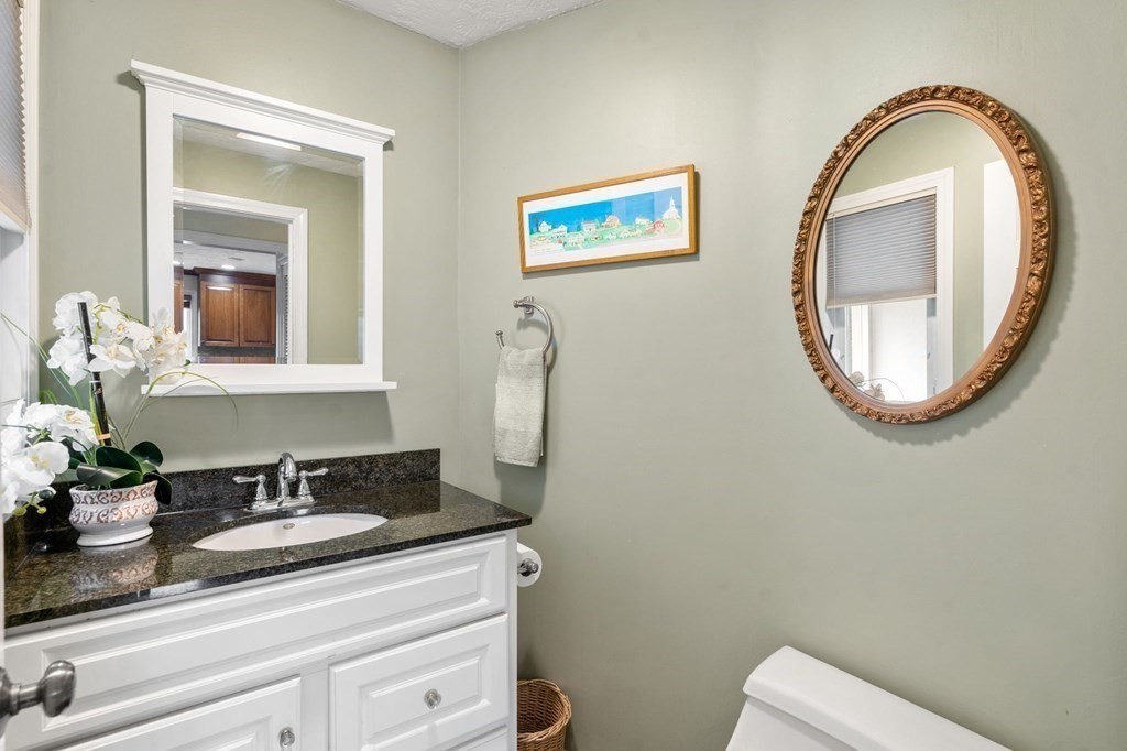 96 Bridge Street Medfield, MA 02052 - Photo 15 of 41 a bathroom with a toilet a sink and a mirror