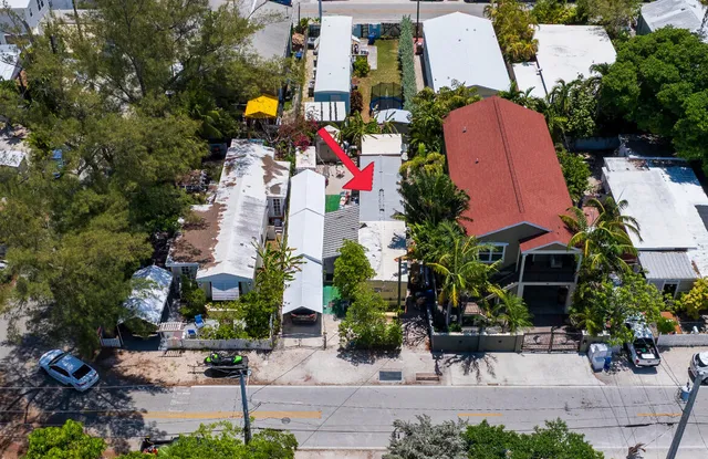 an aerial view of multiple house