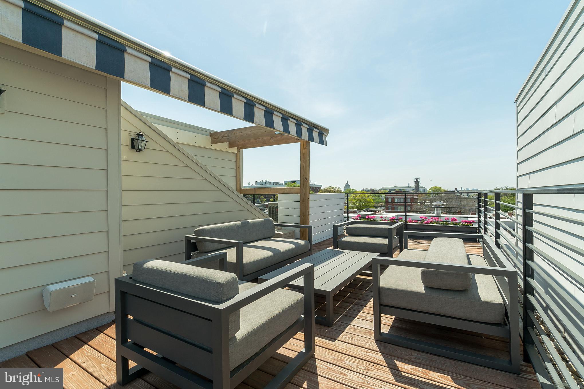329 9th Street Northeast, Unit TH2 Washington, DC 20002 - Photo 21 of 29 Private Rooftop Deck with Capitol Views