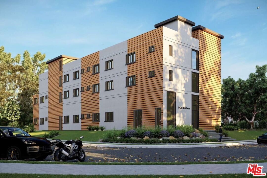 a front view of a building