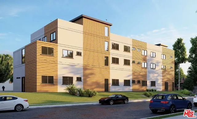 a car parked in front of a house