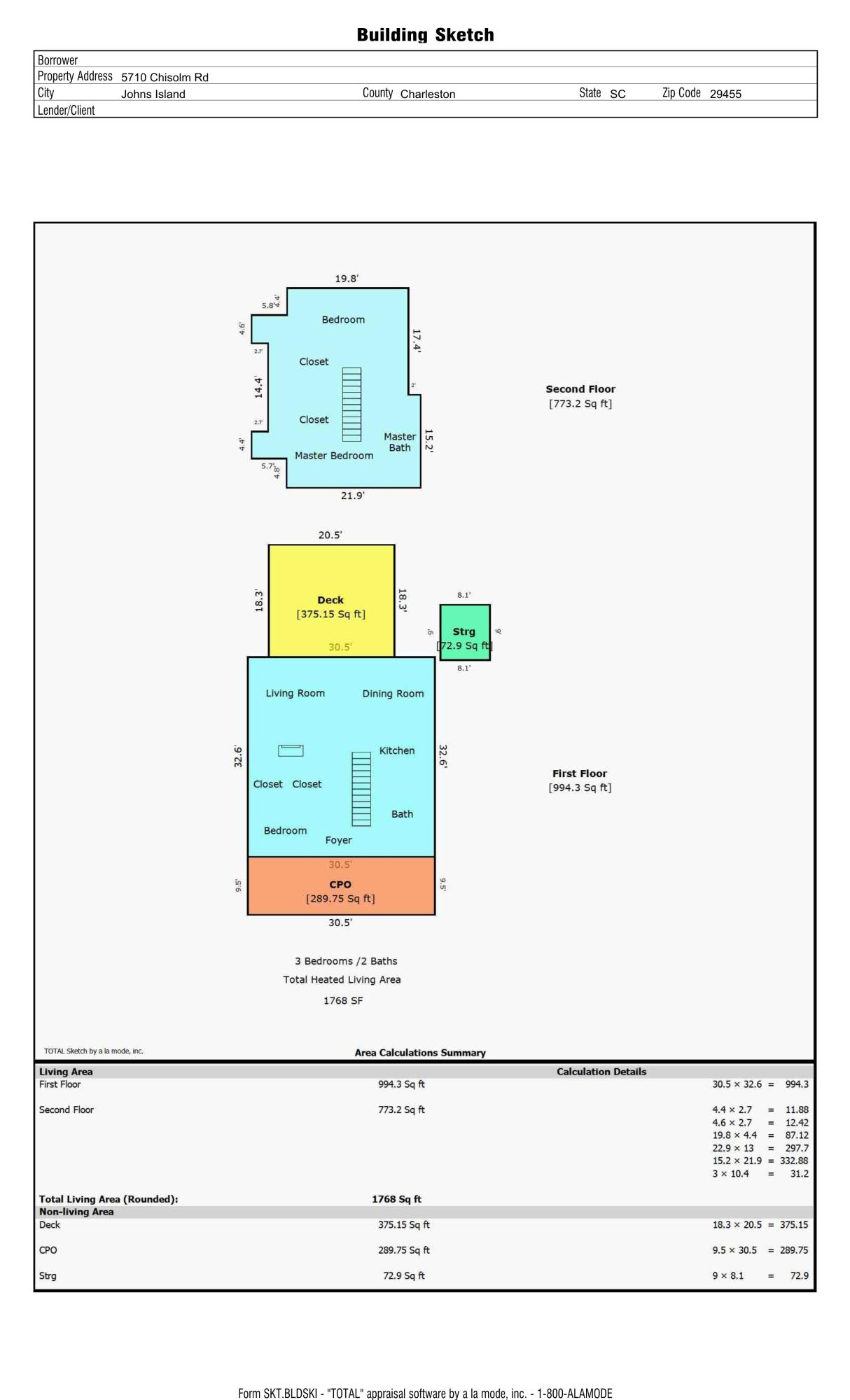 5710 Chisolm Road Johns Island, SC 29455 - Photo 46 of 46 Floor Plan