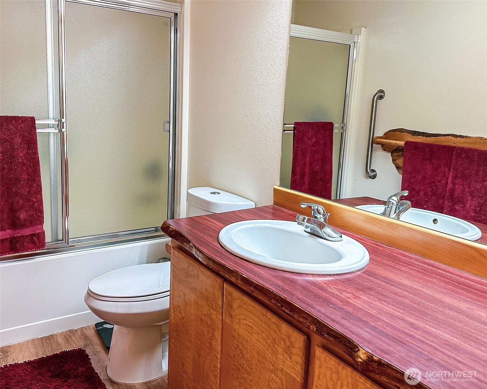 132 Findley Road Morton, WA 98356 - Photo 8 of 28 a bathroom with a sink a toilet and a mirror