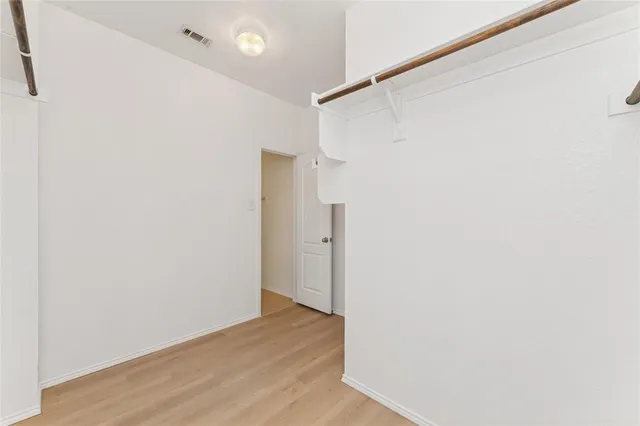 a view of small space with closet