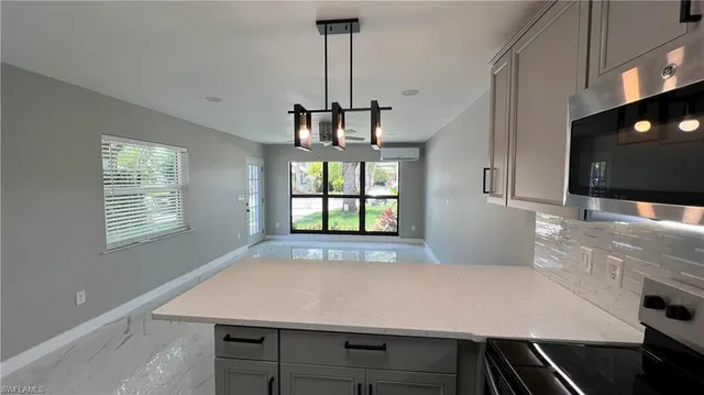 a view of kitchen and window