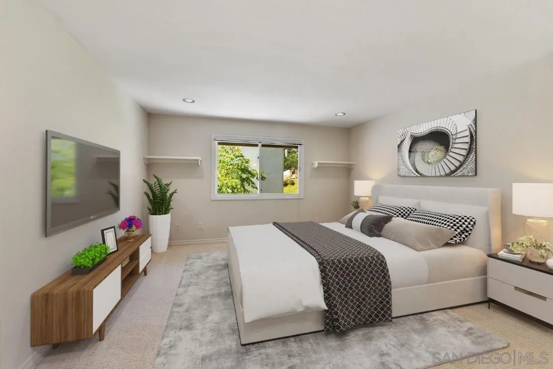 13260 Glen Circle Road Poway, CA 92064 - Photo 27 of 53 a bedroom with a bed and a painting on the wall