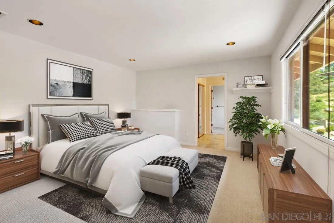 13260 Glen Circle Road Poway, CA 92064 - Photo 31 of 53 a bedroom with a bed and a large window