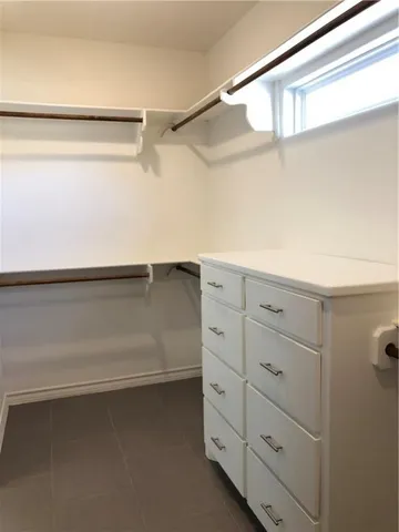 a close view of closet