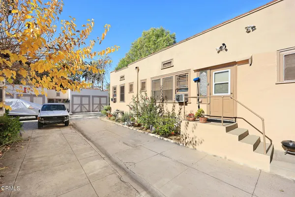 a view of a house with patio