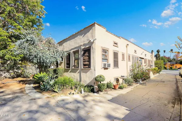 a view of a house with a patio