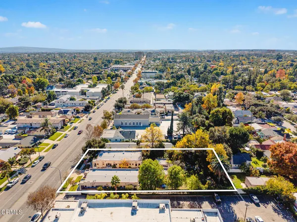 an aerial view of multiple house