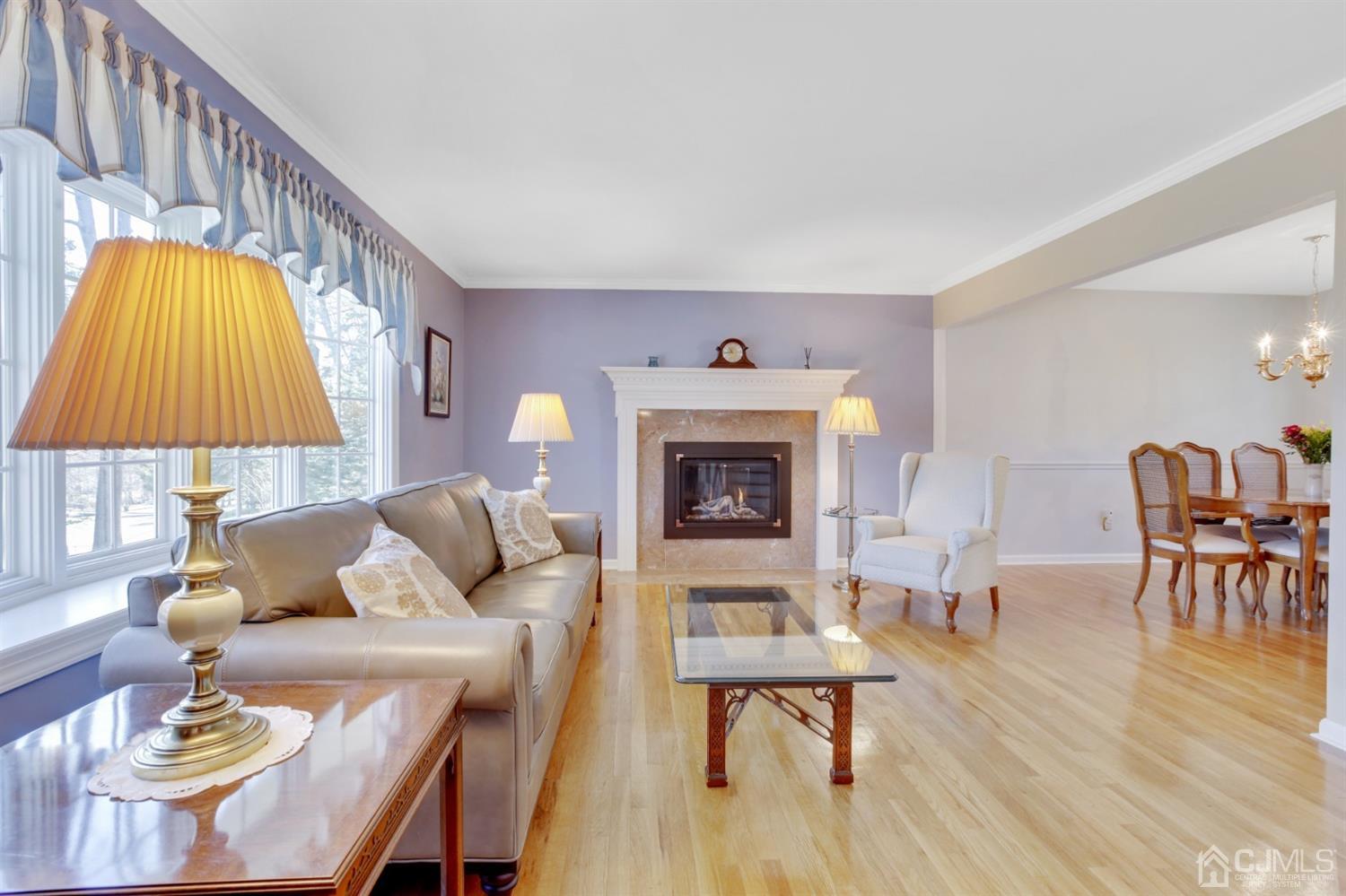 975 Carteret Road Bridgewater, NJ 08807 - Photo 3 of 25 a living room with furniture and a fireplace