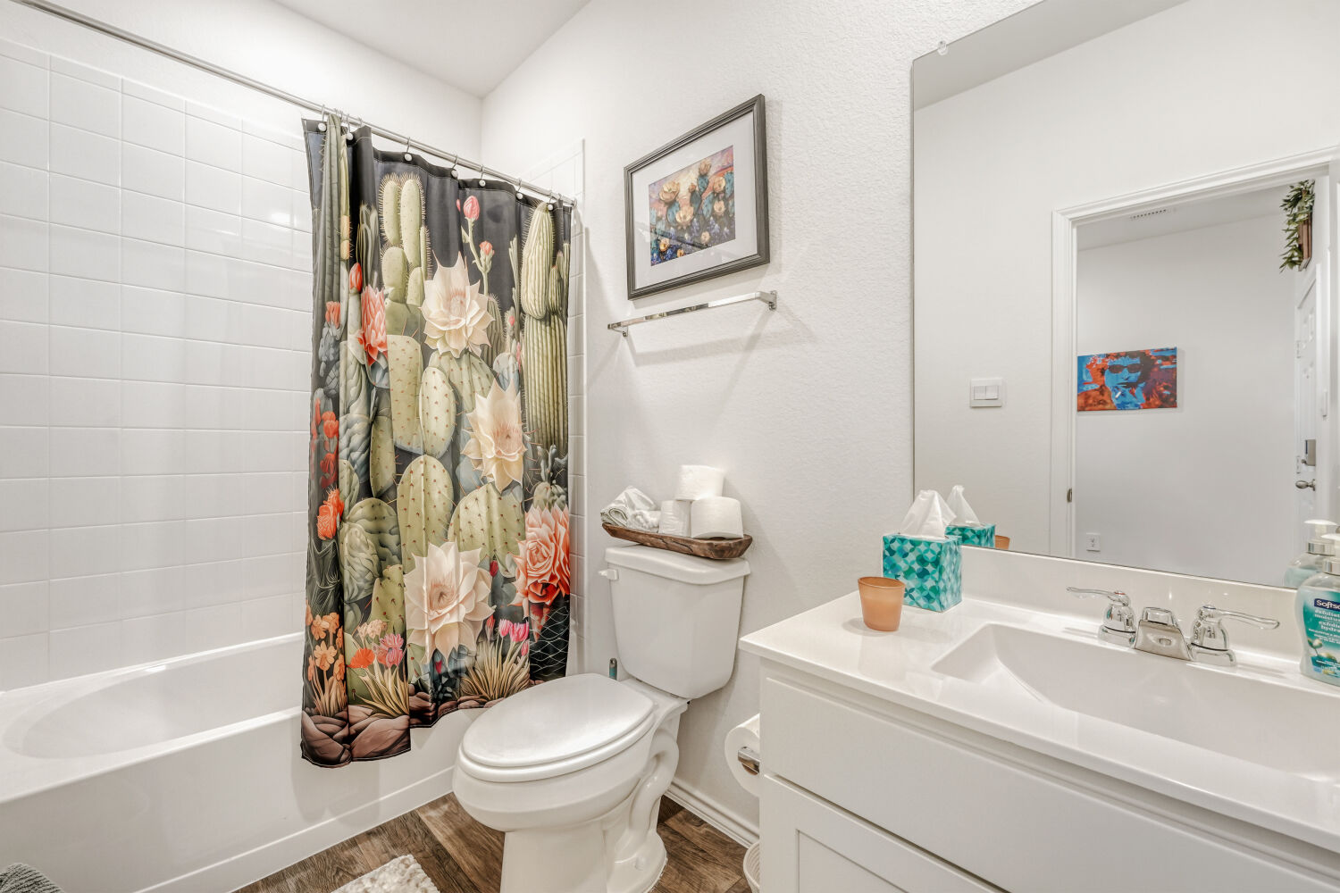 549 Arnold Loop, Unit A Kyle, TX 78640 - Photo 14 of 16 a bathroom with a sink toilet and shower