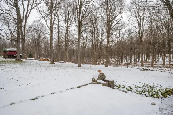 a view of a backyard of a house