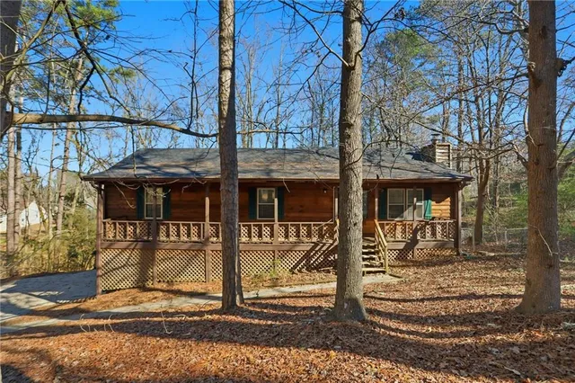 a front view of a building with street