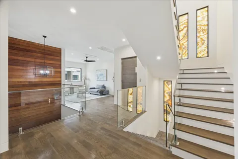 a kitchen with counter top space and sink