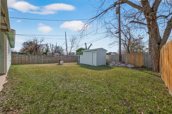 a backyard of a house