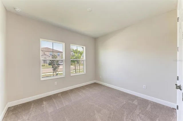 an empty room with a window