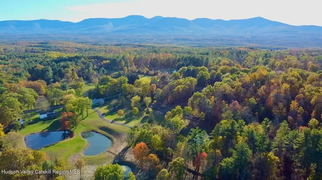 a view of city and mountain