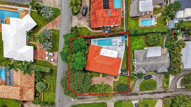 a view of a food mall next to a road