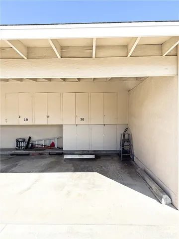 a view of a parking space in a kitchen