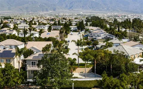an aerial view of multiple house