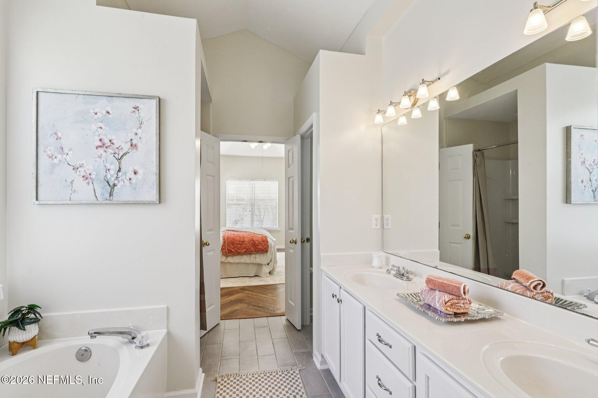 1001 Andrea Way St. Johns, FL 32259 - Photo 32 of 61 a bathroom with a tub sink and mirror