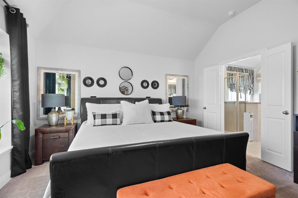 3724 Ranchers Ridge Krum, TX 76249 - Photo 17 of 32 a bedroom with a bed and wooden floor