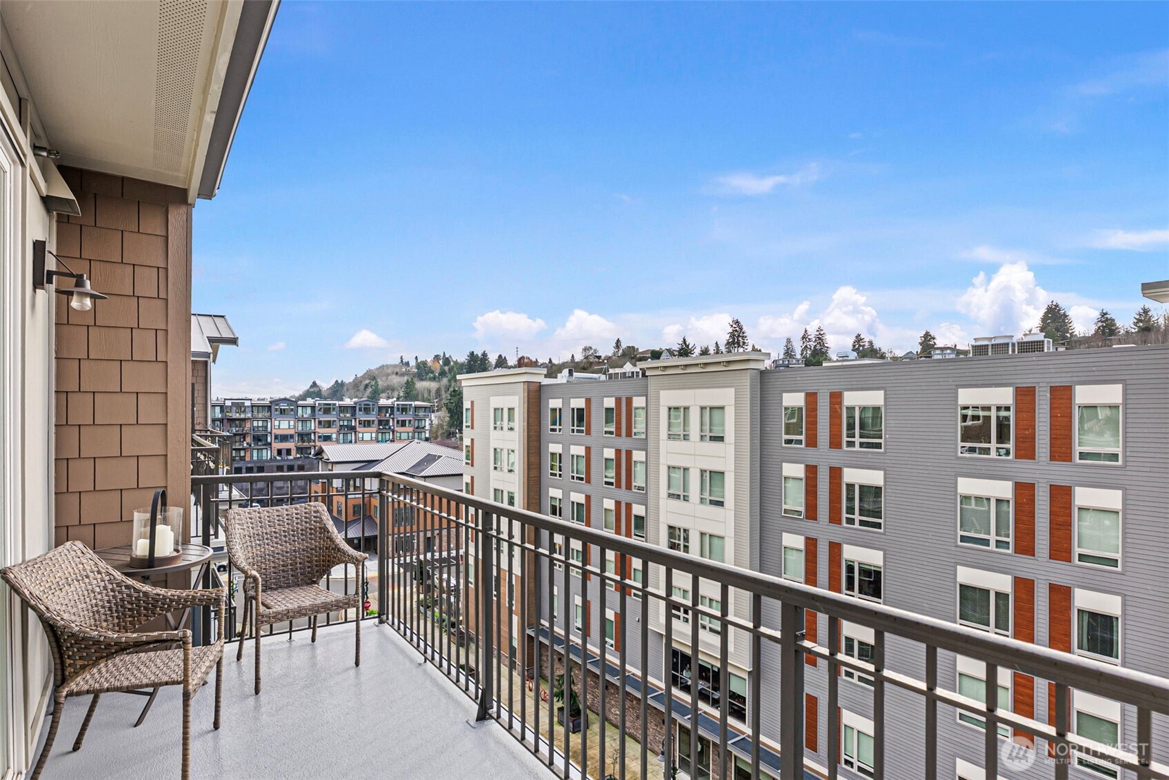 4961 Main Street, Unit 814 Tacoma, WA 98407 - Photo 19 of 37 a view of a balcony with city view