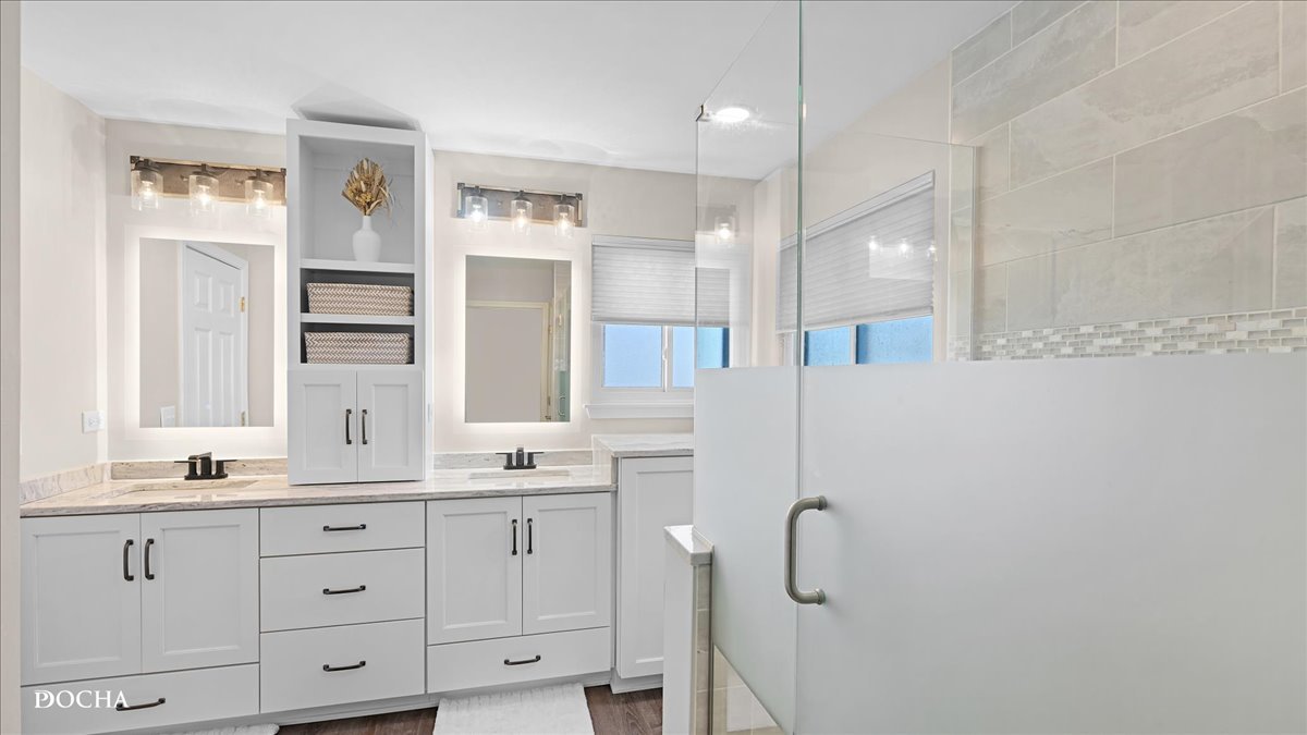 420 Raintree Drive Oswego, IL 60543 - Photo 28 of 51 a bathroom with a double vanity sink mirror and double