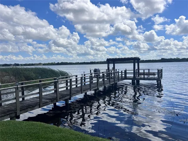 a view of a garden with an outdoor space