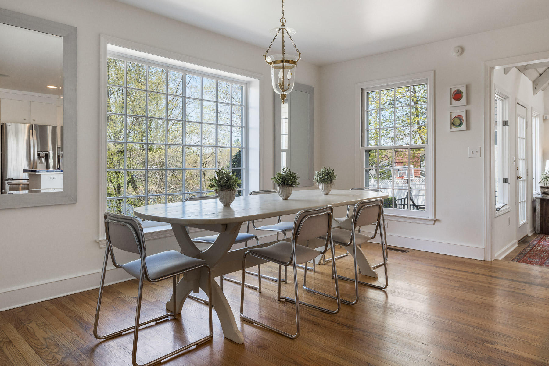 110 Goodwives River Road Darien, CT 06820 - Photo 11 of 23 a view of a dining room with furniture window and wooden floor