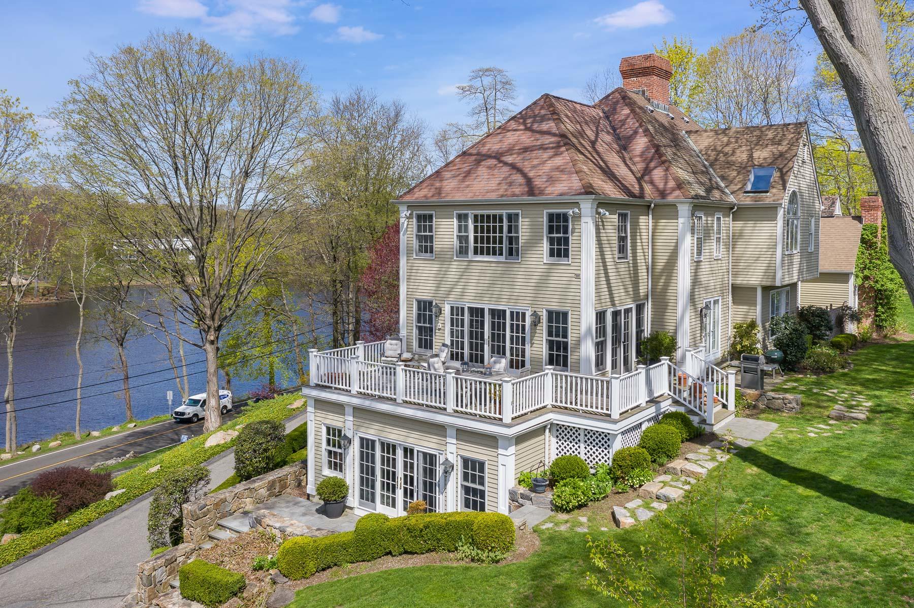 110 Goodwives River Road Darien, CT 06820 - Photo 4 of 23 a aerial view of a house with a yard