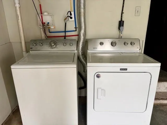 a view of washer and dryer