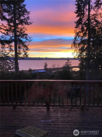 a view of lake from balcony