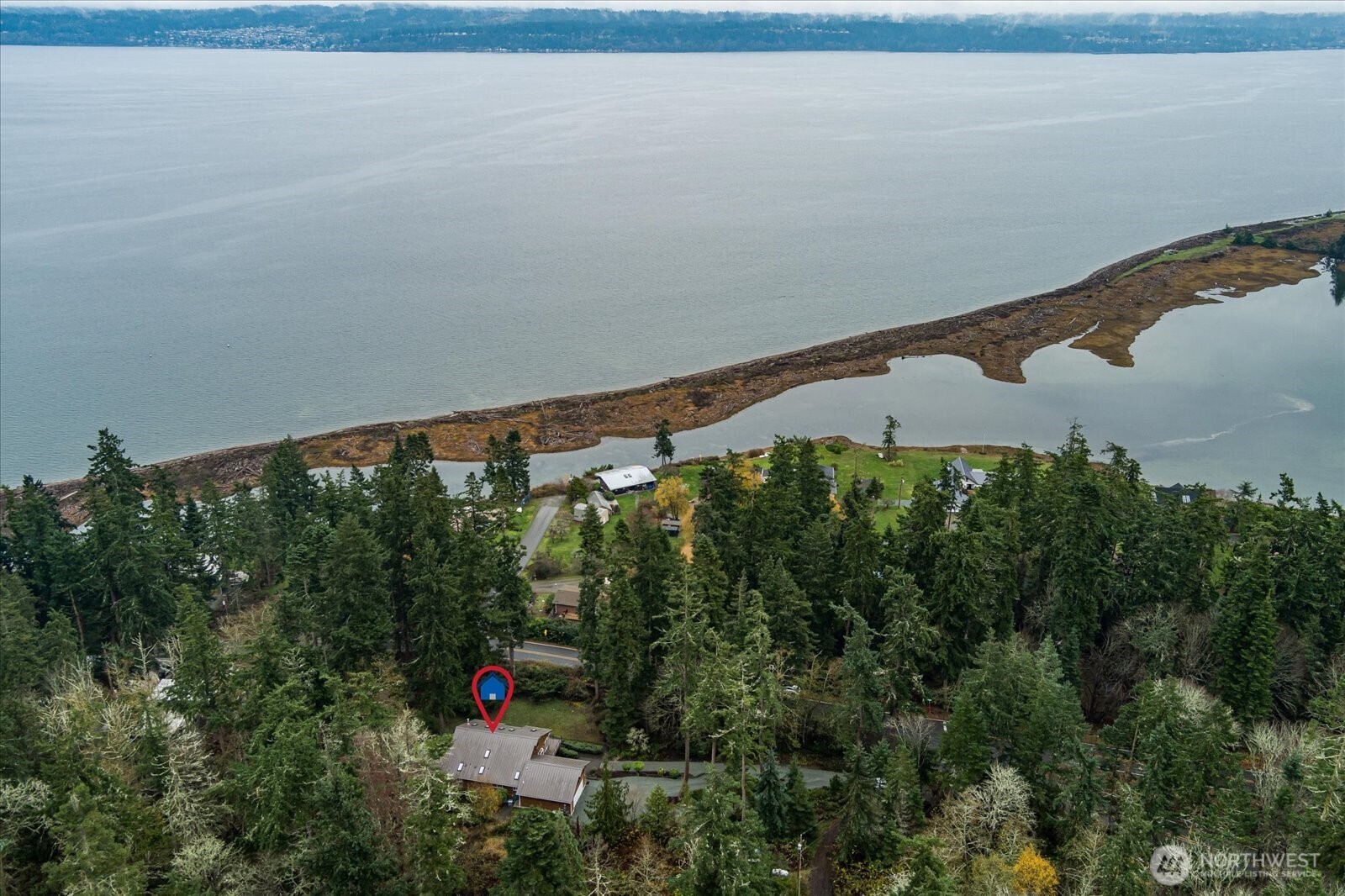 209 East Sara Vista Road Coupeville, WA 98239 - Photo 35 of 40 a backyard of a house with lots of green space and trees