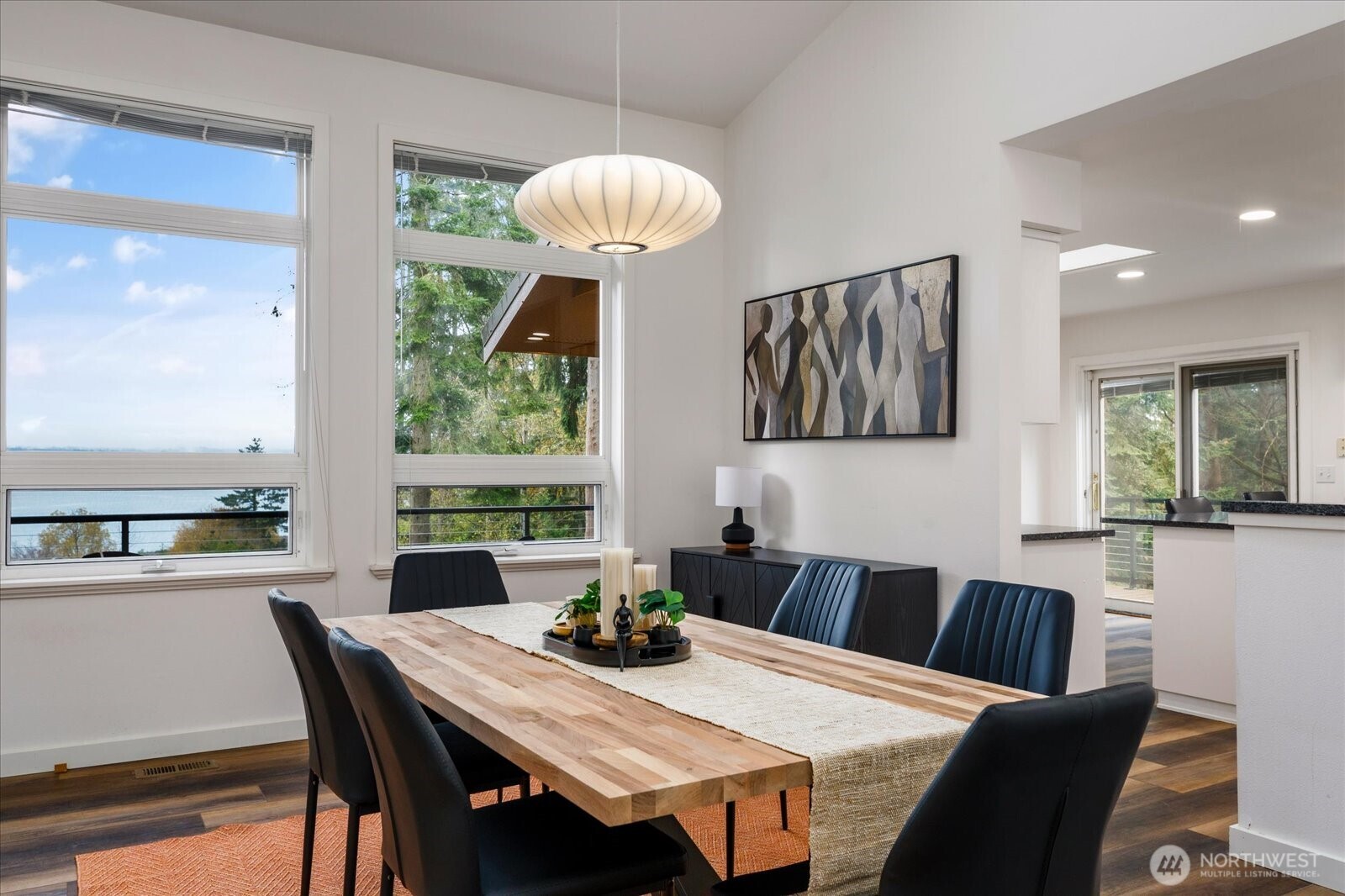 209 East Sara Vista Road Coupeville, WA 98239 - Photo 6 of 40 a view of a dining room with furniture window and outside view