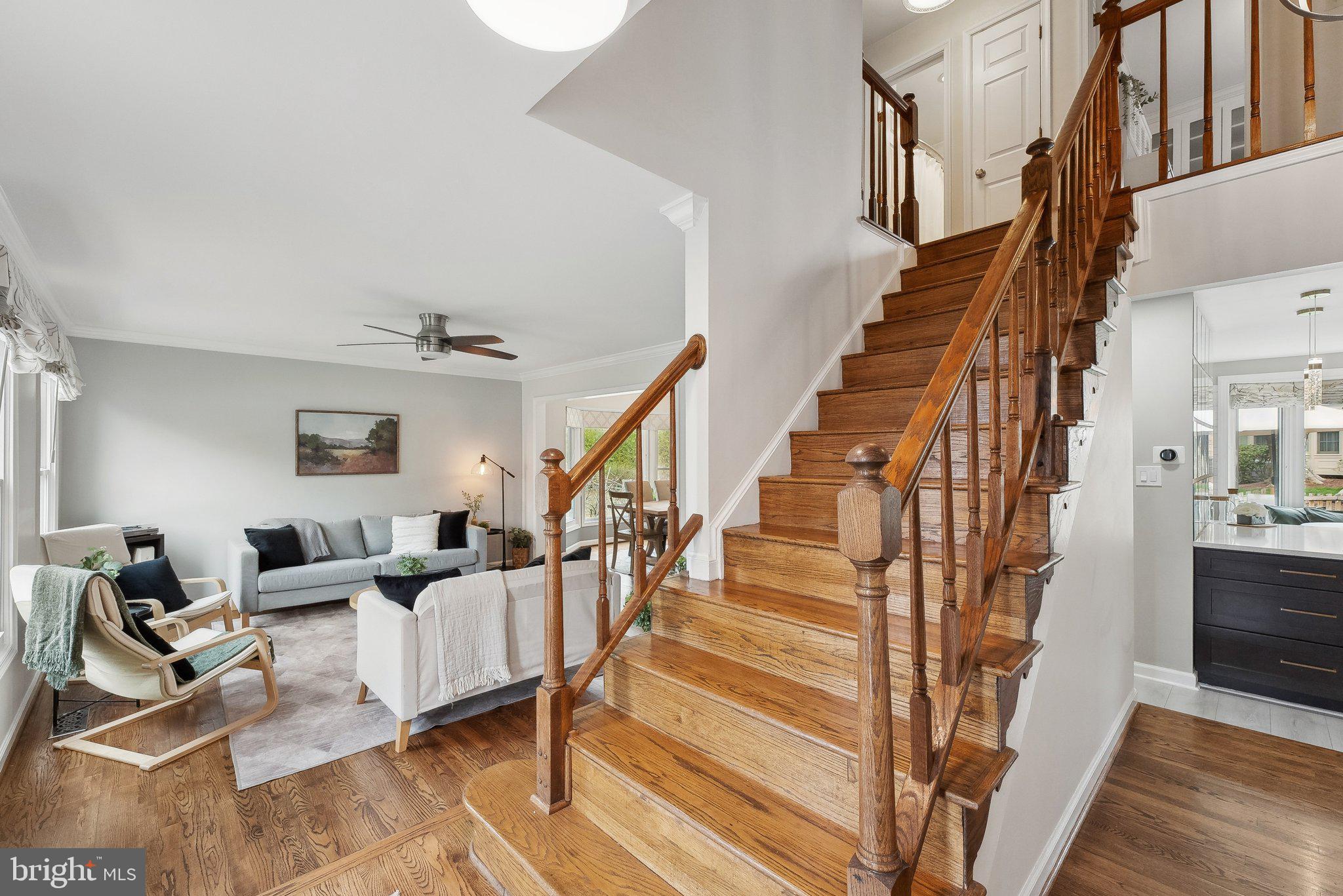 7940 Donegal Lane Springfield, VA 22153 - Photo 4 of 36 a living room with furniture or stairs and a wooden floor