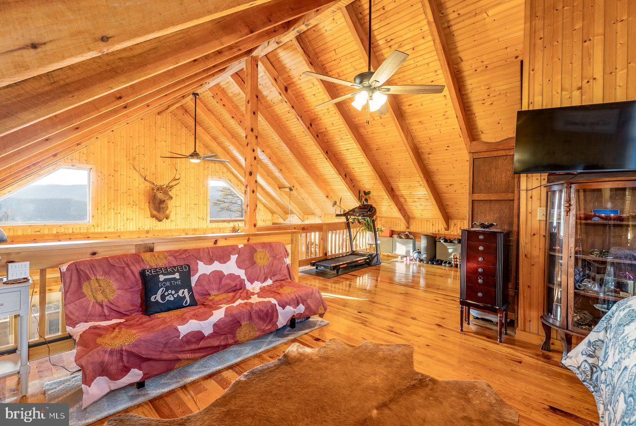 147 Bear Rdg Lane Milam, WV 26838 - Photo 40 of 72 a projector room with a couch and a flat screen tv