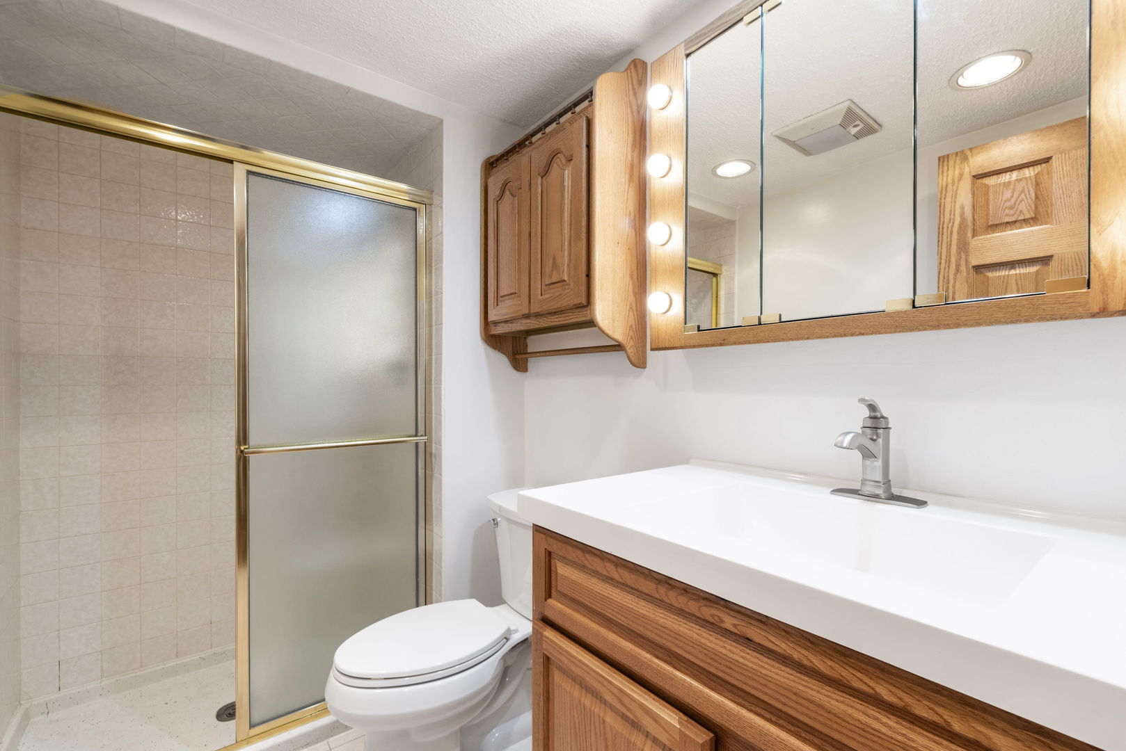 28 Cambridge Drive Oak Brook, IL 60523 - Photo 12 of 28 a bathroom with a sink a toilet and a mirror