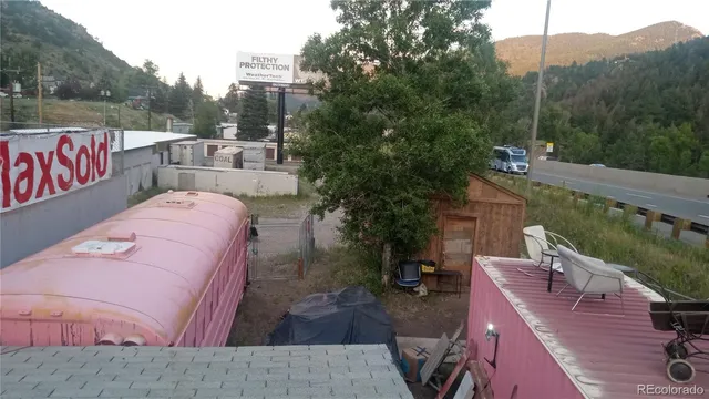 a view of a terrace with couches