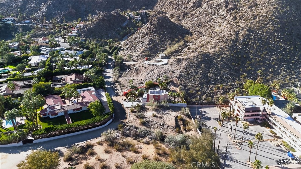 1 Ridge Road Palm Springs, CA 92264 - Photo 54 of 60 an aerial view of residential house with outdoor space and trees all around