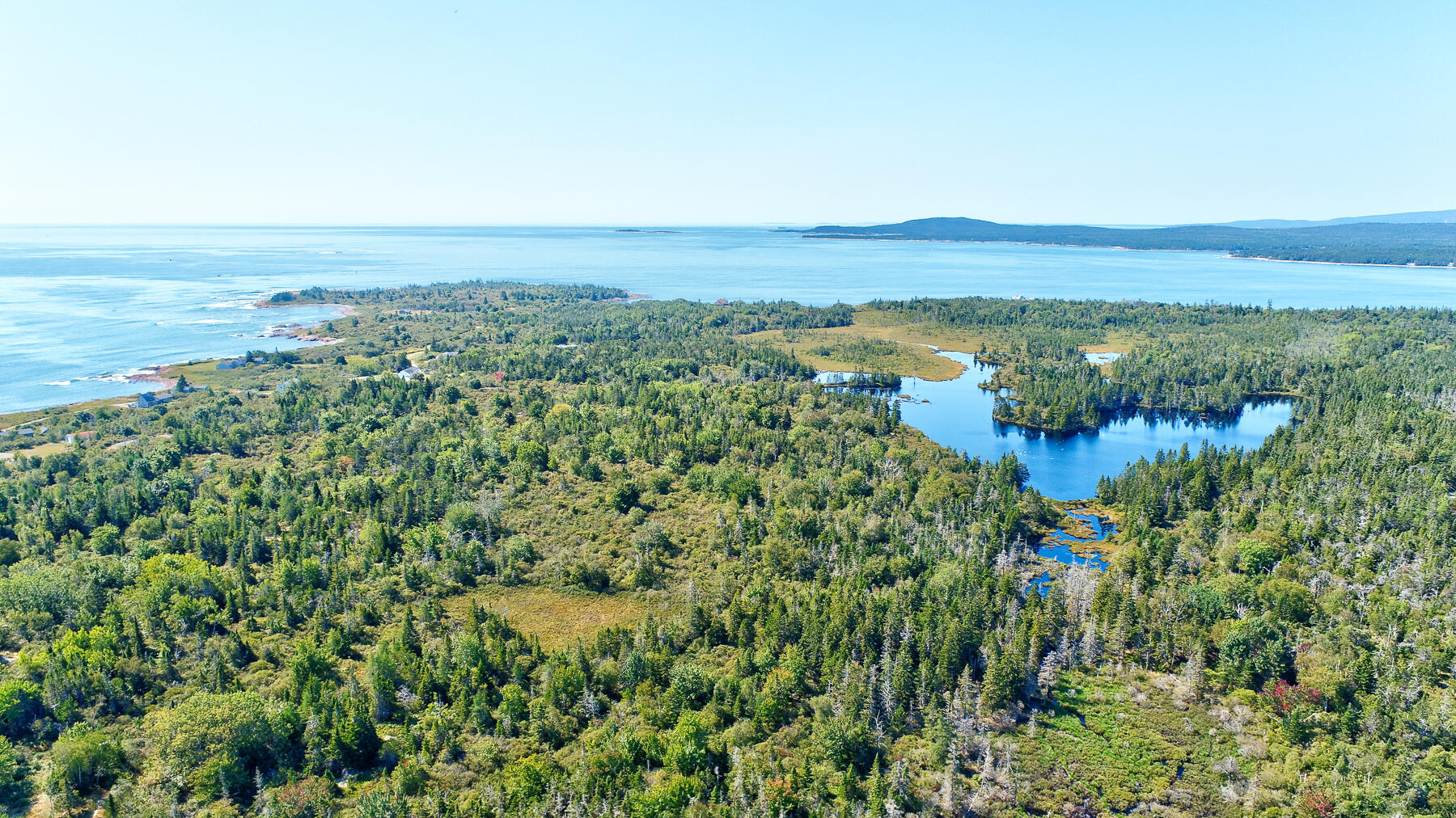 665 Corea Road Corea, ME 04624 - Photo 41 of 46 Aerial-pond and ocean beyond