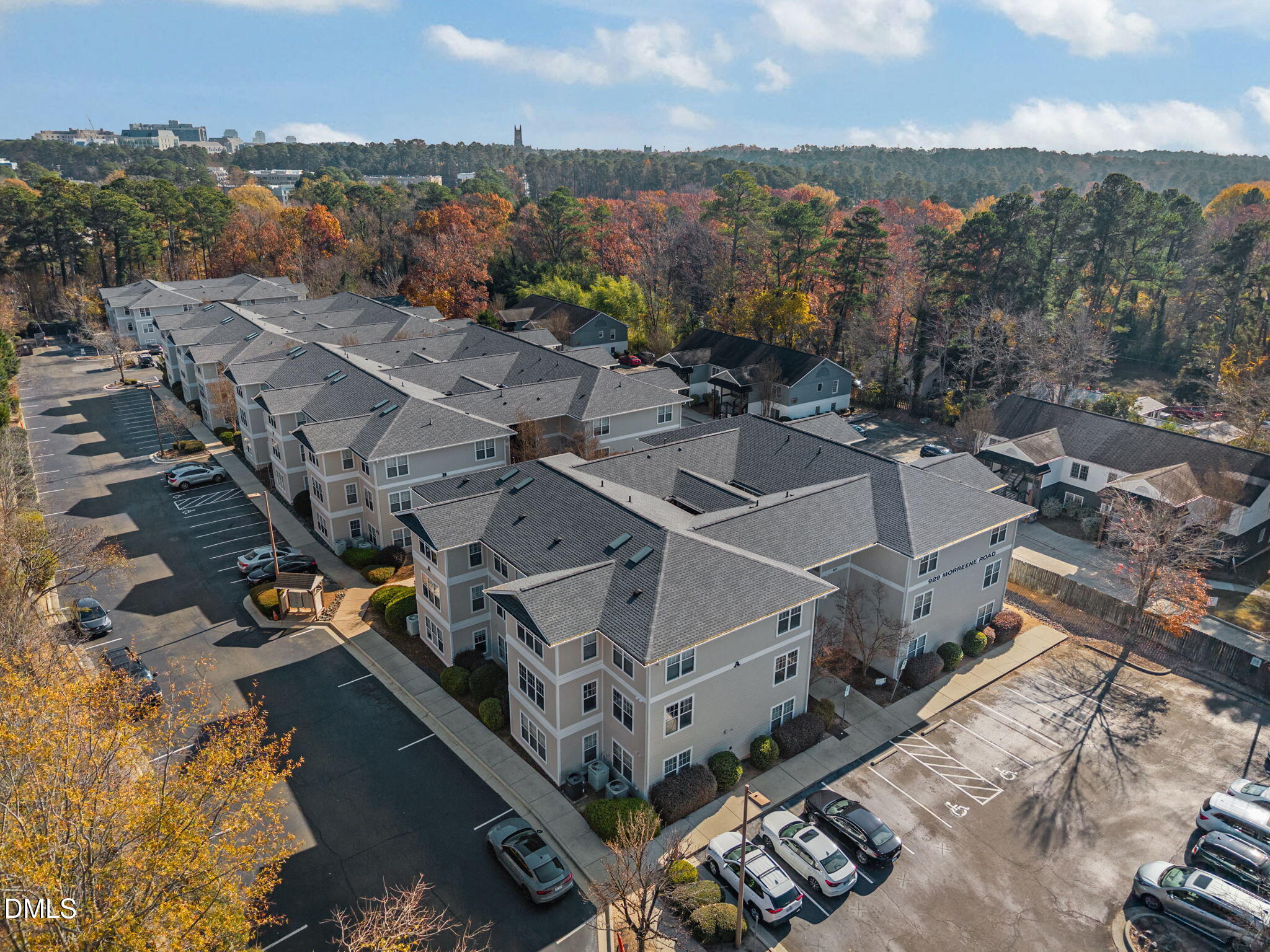 929 Morreene Road, Unit A23 Durham, NC 27705 - Photo 42 of 50 an aerial view of residential houses with outdoor space
