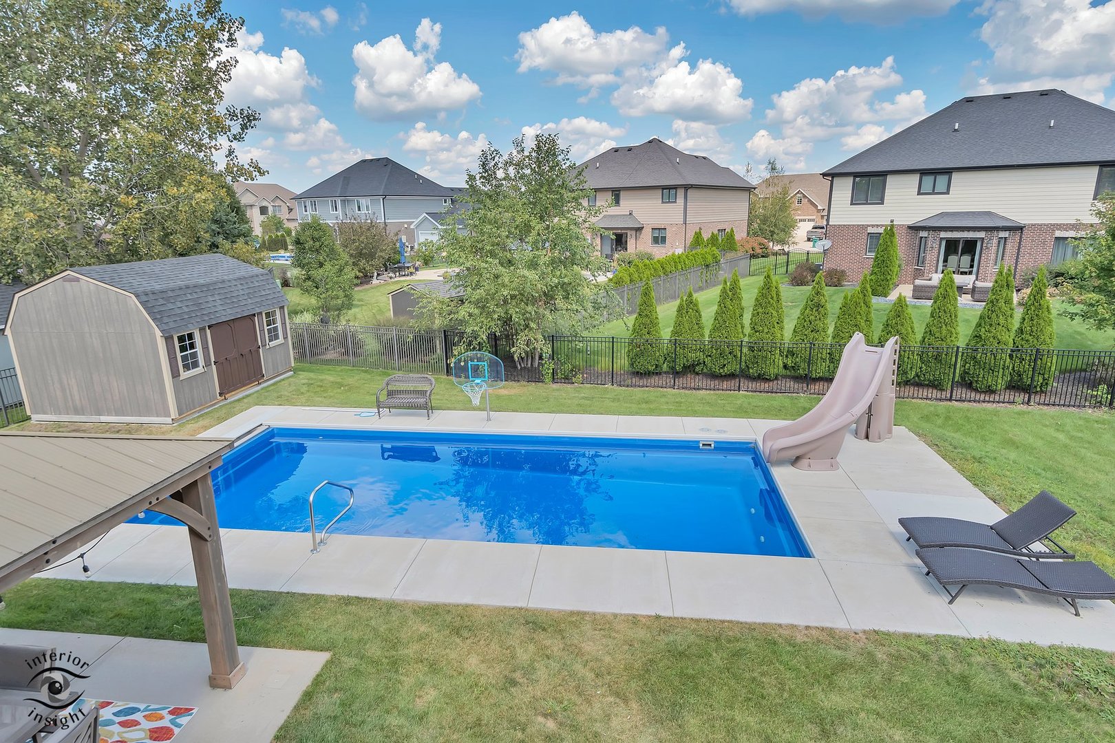 13754 Memorial Drive Manhattan, IL 60442 - Photo 2 of 37 a view of yard with swimming pool and porch