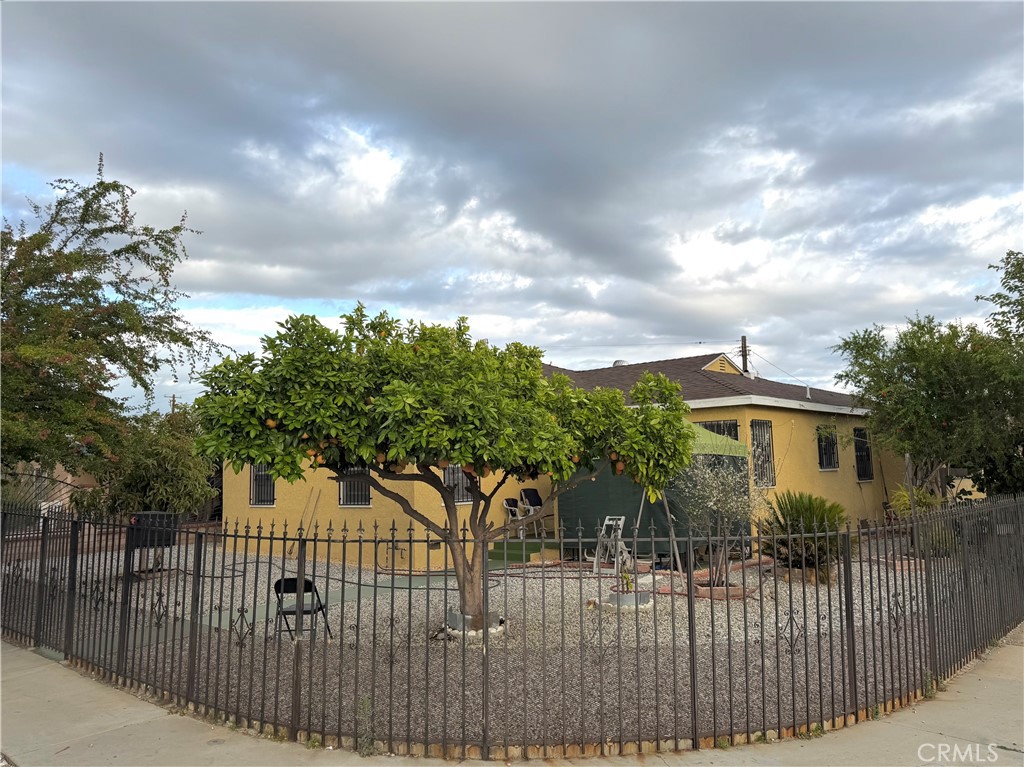 13116 Weidner Street Pacoima, CA 91331 - Photo 1 of 21 a view of a white house in front of a yard with plants and large trees